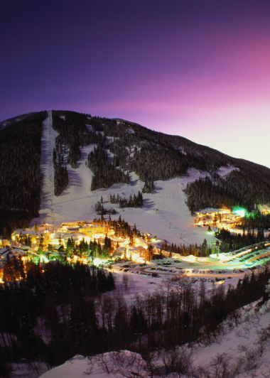 The ski town of Taos is electrified at night by Guzman Energy